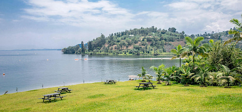 Scenic View of Lake Kivu from Gisenyi, Rwanda
