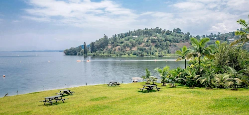 Scenic View of Lake Kivu from Gisenyi, Rwanda